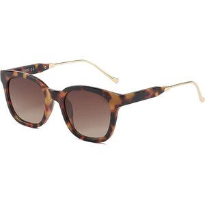 Sojos Retro Square Polarized Women Brown Classic Trendy Uv400 Sunnies Sunglasses